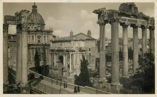 Italia postcard Rome roman forum