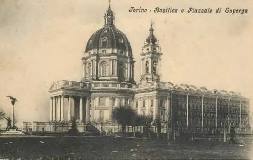 Italia postcard Torino Basilica e Piazzale di Superga