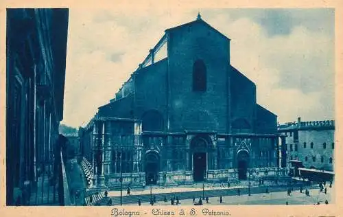 Italia postcard Bologna chiesa di S. Petronio