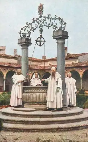 Italia postcard Florence Pozzo nel Chiostro grande