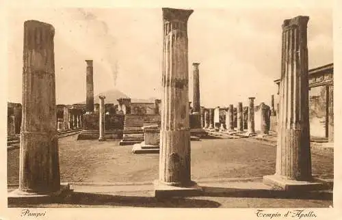 Italia postcard Pompei tempio d'apollo
