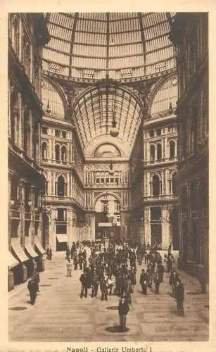 Italia postcard Naples galleria Umberto I