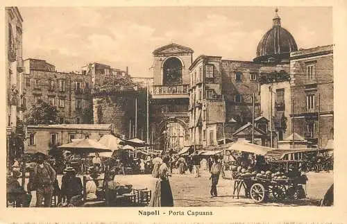 Italia postcard Naples porta Capuana