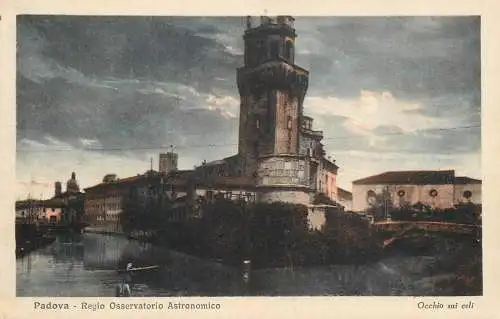 Italia postcard Padova  regio osservatorio astronomico
