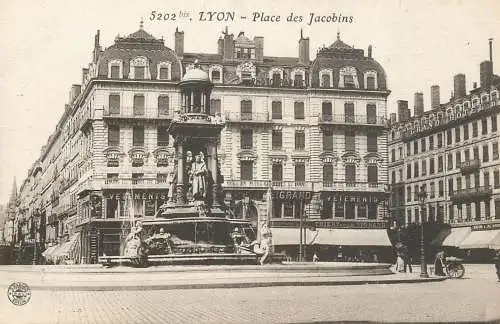 Cpa France Lyon place des Jacobins