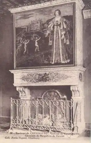 Cpa France Cherbourg chateau de Tounlaville cheminee de Marguerite de Ravalet