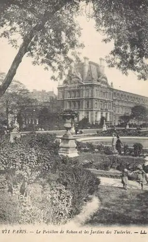 Cpa France Paris le pavillon de Rohan et les jardins des Tuileries
