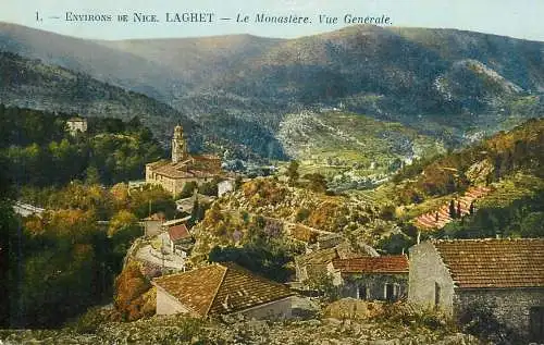 Cpa France Laghet Nice le monastere