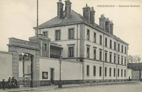 Cpa France Cherbourg caserne badens