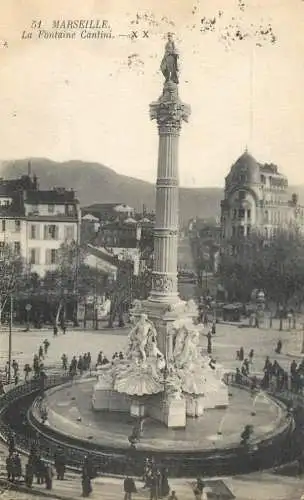 Cpa France Marseilles la fontaine Cantini