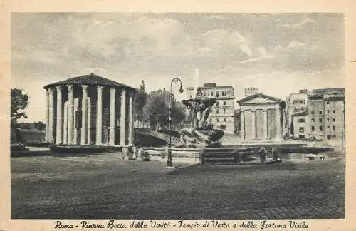 Postcard Italy Rome Piazza Bocca della Verita tempio di Vesta