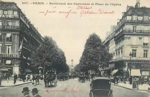 Postcard France Paris place de l'Opera
