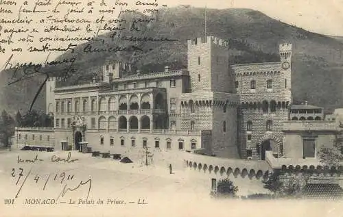 Postcard Monaco Monte-Carlo le palais du Prince