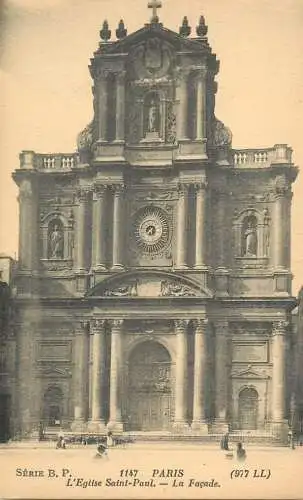 France Paris cpa l'eglise Saint Paul
