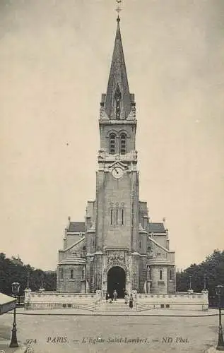 France Paris cpa l'eglise Saint Lambert