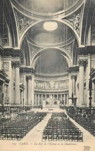 France Paris cpa la Nef de l'eglise de la Madeleine