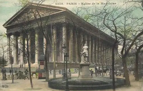 France Paris cpa eglise de la Madeleine