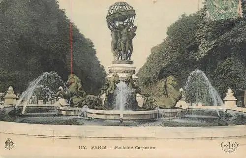 France Paris cpa fontaine Carpeaux