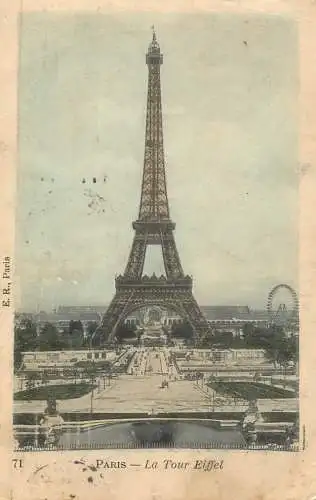 France Paris cpa Tour Eiffel 1909
