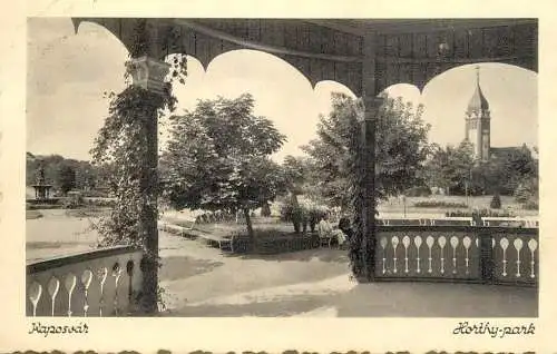 Postcard Hungary Kaposvar Horthy park