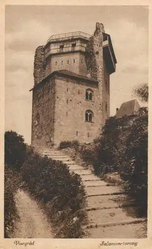 Postcard Hungary Visegrad Salamon torony