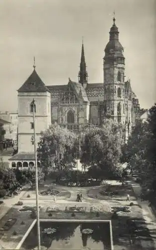 Postcard Hungary Kosice dom a Urbanova veza
