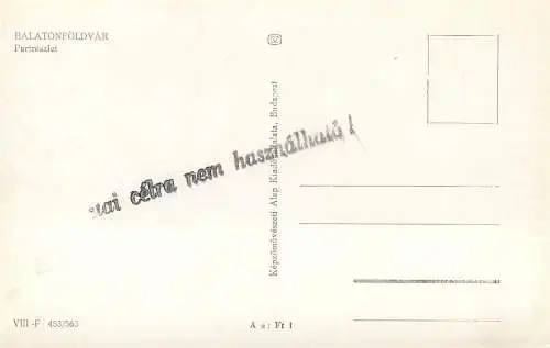 Postcard Hungary Balatonfoldvar partreszlet