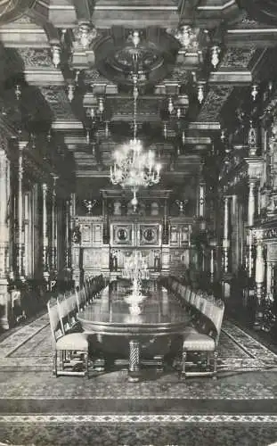 Postcard Romania Sinaia muzeul Peles 1960