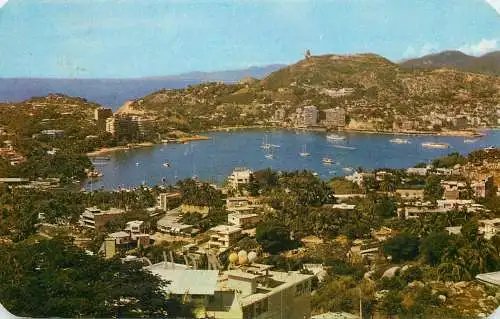 Postcard Mexico Acapulco Bay las playas project