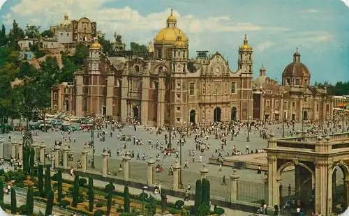 Postcard Mexico Guadalupe basilica