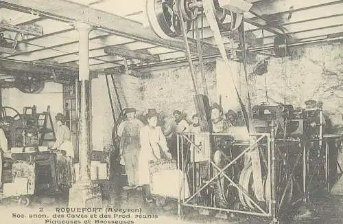 France carte d`autrefois Aveyron Roquefort