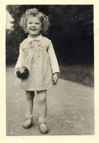 Children portraits and scenes lovely girl with ball smile Augsburg