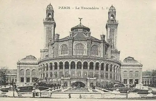 France carte d`autrefois Paris Trocadero