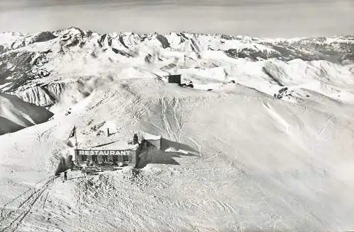 Switzerland postcard Davos Parsennbahn station u. restaurant Weissfluh Hutte