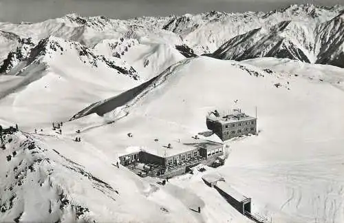 Switzerland postcard Davos Parsennbahn station u. restaurant Weissfluhjoch