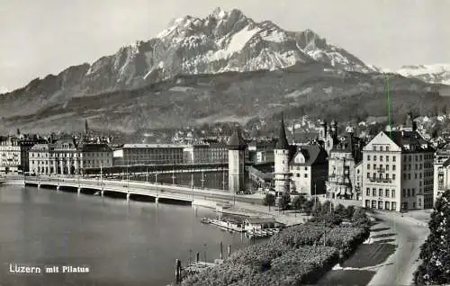 Switzerland postcard Luzern mit Pilatus