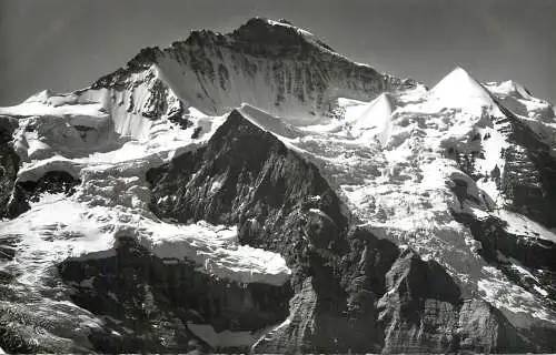 Switzerland postcard Jungfrau Kl. Scheidegg vom Lauberhorn
