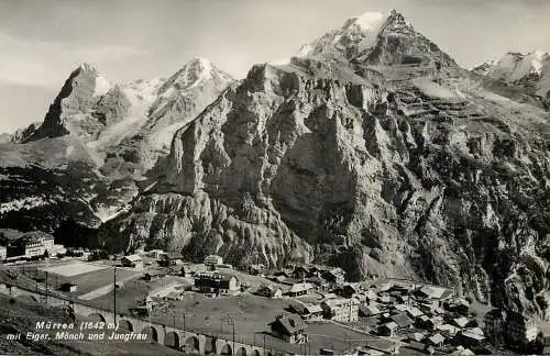 Switzerland postcard Jungfrau mit Eiger Monch und Jungfrau