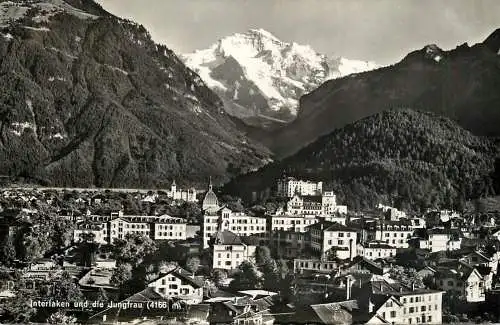 Switzerland postcard Interlaken und die Jungfrau