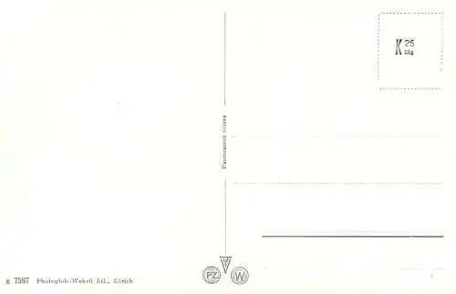 Switzerland postcard Bern map