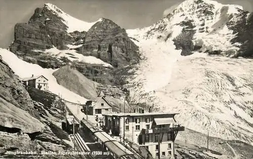 Switzerland postcard Jungfraubahn station Eigergletscher