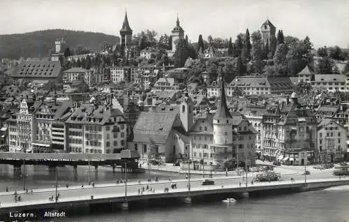 Switzerland postcard Luzern Altstadt