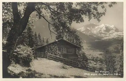 Postcard Switzerland Bei Wengen blick gegen die Jungfrau