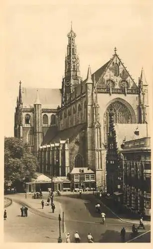 Postcard Netherlands Haarlem great church or St. Bavo