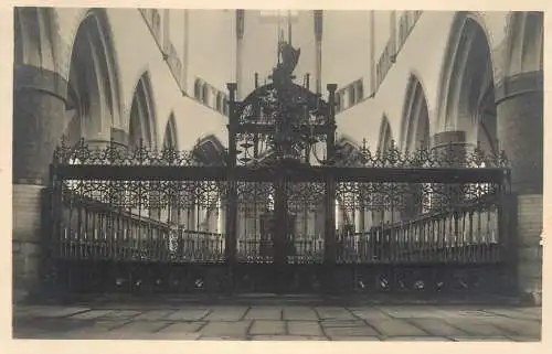 Postcard Netherlands Haarlem Groat church or St. Bavo