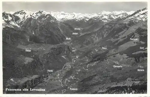 Postcard Switzerland panorama alta Leventina