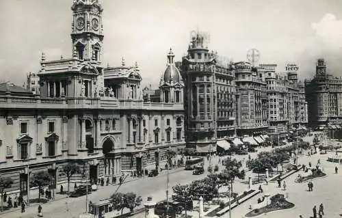 Postcard Spain Valencia plaza del Caudillo