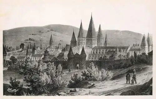 Postcard France Cluny vieille Abbaye d'Apres Sagot