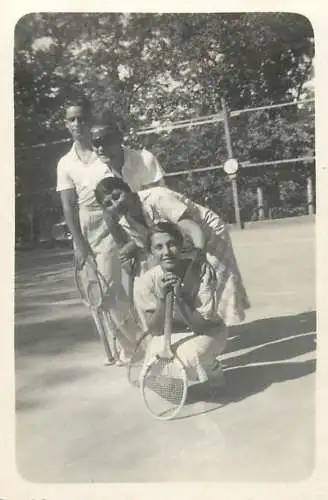 Tennis related vintage souvenir photo Romania