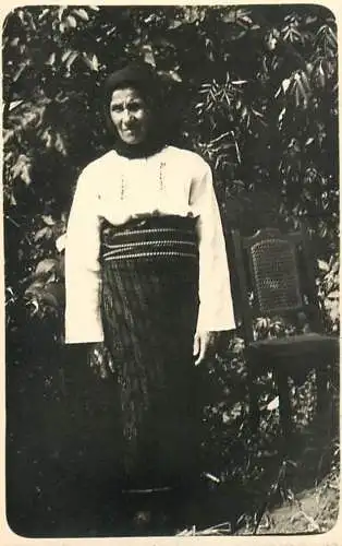 Annonymous person Romania folk type costume